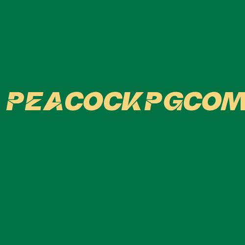 Logo da PEACOCKPGCOM